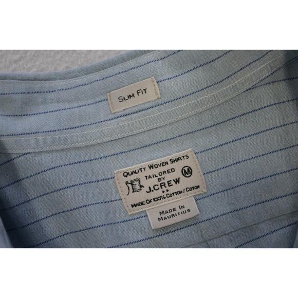 J Crew Button Up Dress Shirt Long Sleeve Slim Fit Striped Casual Mens Sz Medium - Picture 5 of 6